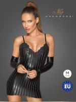 Noir Handmade Powerwetlook minidress - эротическое мини-платье на бретелях, M (чёрный)