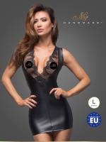 Noir Handmade Powerwetlook minidress - эротическое мини платье с кружевом, L (чёрный)