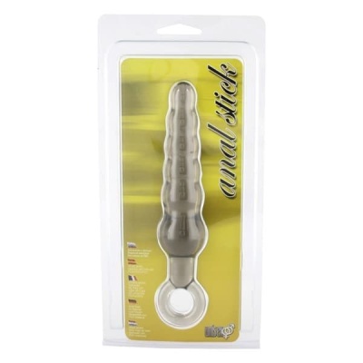 Анальный стимулятор с рельефом Anal Stick 15 см (чёрный)