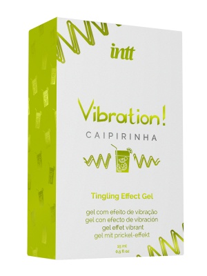Intt Caipirinha Vibration - Жидкий интимный гель с эффектом вибрации Лайм, 15 мл