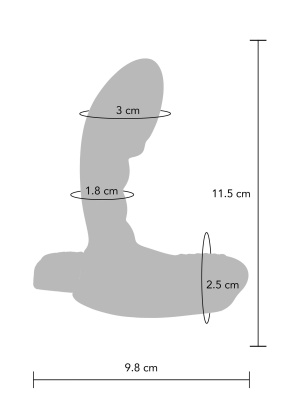 Toy Joy The Heroic P-Spot Buttplug вибромассажер простаты с дистанционным управлением, 11.5х3 см (синий) 