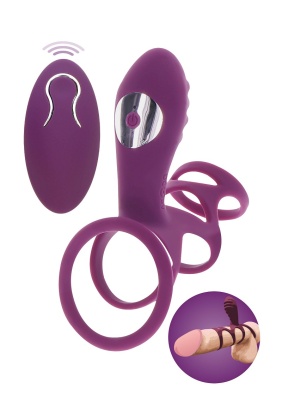 Toy Joy Halo Halo C-Ring Sleeve - эрекционная вибронасадка с дистанционным управлением, 6.2х5 см (фиолетовый)