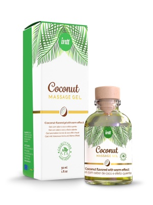Intt Coconut Massage Gel - Массажный гель с согревающим эффектом и вкусом кокоса, 30 мл