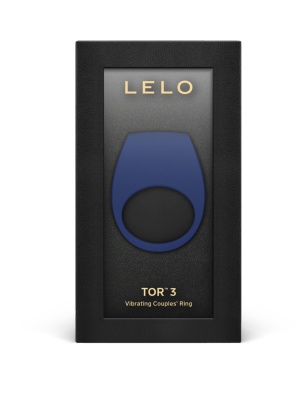 Lelo Tor 3 - эрекционное виброкольцо для пар с подключением к приложению, 4.6х2.9 см (синий) 