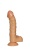 Реалистичный фаллос на присоске с мошонкой - Джага-Джага, 19х3.5 см (телесный)
