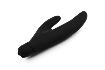 Браззерс - Вибратор-кролик, 11.5х2.5 см (чёрный)