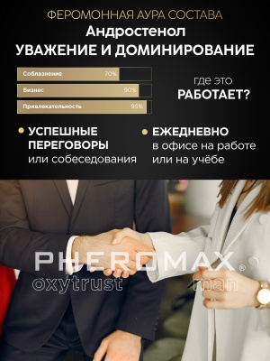 Мужской спрей для тела с феромонами Pheromax Oxytrust for Man, 14 мл.