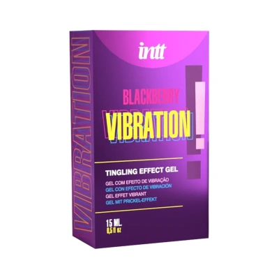 Intt Vibration Blackberry - Жидкий интимный гель с эффектом вибрации Ежевика, 15 мл