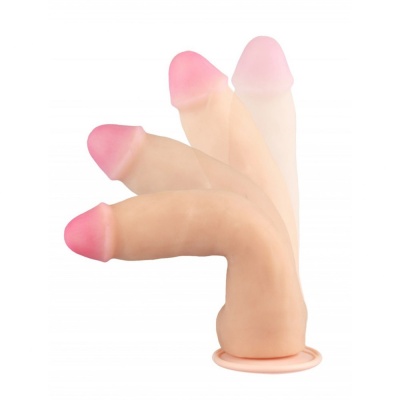 Джага-Джага Flex & Fix System №81 - Фаллоимитатор на присоске, 20,5х5 см (телесный)