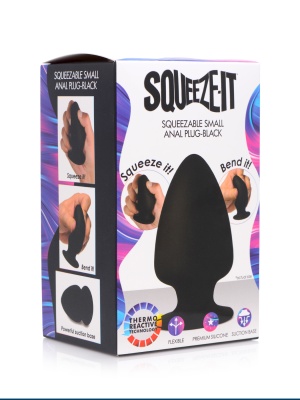 Squeeze-It - мягкая гибкая анальная пробка, S 9х5.1 см 