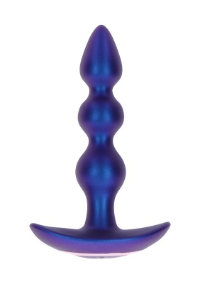 Toy Joy The Bold Beaded Vibr Anal Plug - анальная виброёлочка с дистанционным управлением, 16х3.7 см (синий)