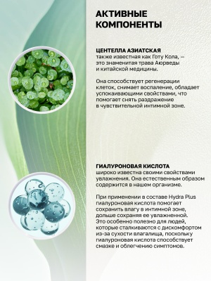 Intt Hydra Plus - веганский лубрикант с гиалуронкой и центеллой азиатской, 100 мл