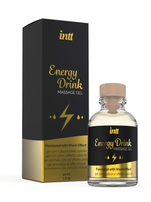 Intt Energy Drink Massage Gel - Съедобный массажный гель для интимных зон, 30 мл