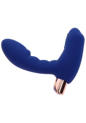 Toy Joy The Heroic P-Spot Buttplug вибромассажер простаты с дистанционным управлением, 11.5х3 см (синий) 