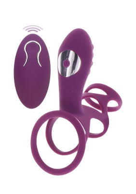 Toy Joy Halo Halo C-Ring Sleeve - эрекционная вибронасадка с дистанционным управлением, 6.2х5 см (фиолетовый)