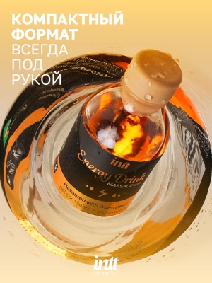 Intt Energy Drink Massage Gel - Съедобный массажный гель для интимных зон, 30 мл