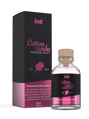 Intt Cotton Candy Massage Gel - Съедобный гель для интимного массажа, 30 мл (сахарная вата)