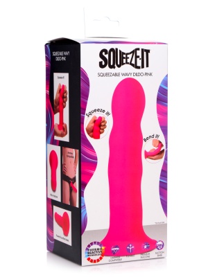 Squeeze-It  - мягкий, гибкий волнистый фаллоимитатор, 18.3х4.1 см