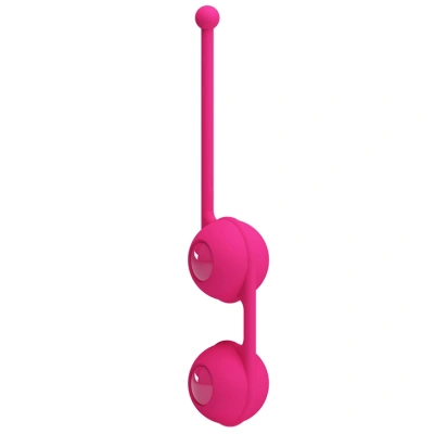 Kegel Tighten Up III Pretty Love Baile - Шарики вагинальные на плотной силиконовой сцепке из коллекции, 3.5 см (розовый)