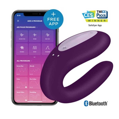 Satisfyer Partner Double Joy - Многофункциональный стимулятор для пар, 9.1х4.2 см 