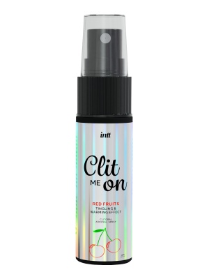 Intt Clit Me On Red Fruits - Согревающий жидкий вибратор для клитора с вкусом вишни, 12 мл