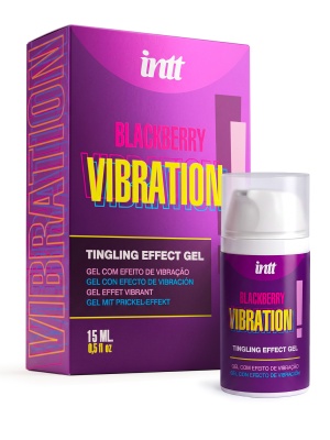 Intt Vibration Blackberry - Жидкий интимный гель с эффектом вибрации Ежевика, 15 мл