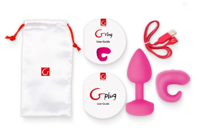 Gvibe Gkit - набор анальная пробка+кольцо, 8х2,8 см 