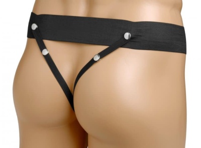 Erection Assist - полый страпон, 15.2 см (черный)