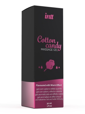 Intt Cotton Candy Massage Gel - Съедобный гель для интимного массажа, 30 мл (сахарная вата)