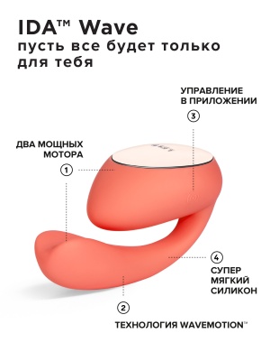 Lelo Ida Wave - вибратор с управлением через приложение, 9.3 см