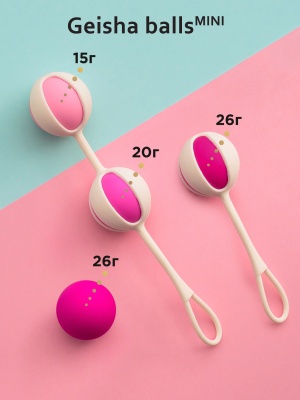 Вагинальные шарики Geisha Balls Mini, 14х2.2 см