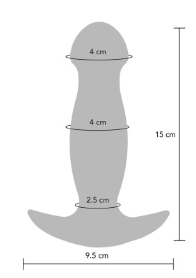 Toy Joy The Wild Magn Pulse Vibr Plug - анальная вибропробка с пульсацией и дистанционным управлением, 15х4 см (синий)