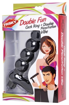 Double Fun - Насадка на член для двойного проникновения, 14.6 см 