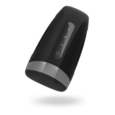 Men Heat Vibration Satisfyer - Мастурбатор с функцией нагрева, 14 см (чёрный)