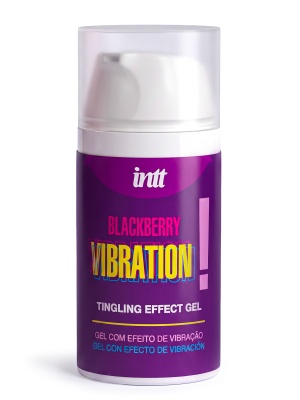 Intt Vibration Blackberry - Жидкий интимный гель с эффектом вибрации Ежевика, 15 мл