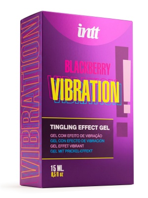 Intt Vibration Blackberry - Жидкий интимный гель с эффектом вибрации Ежевика, 15 мл