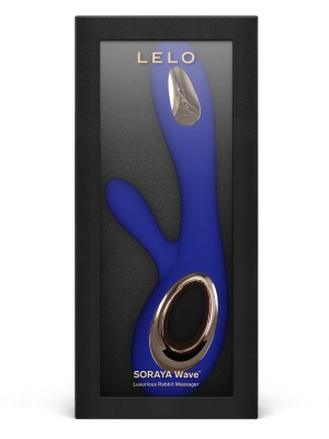 Lelo Soraya Wave - вибратор-кролик с движущимся вагинальным кончиком, 21.8х4.6 см (синий)