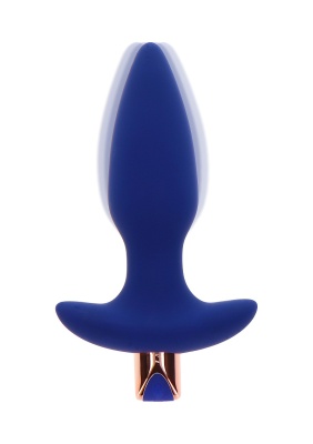 Toy Joy The Sparkle Buttplug - анальная вибропробка с дистанционным управлением, 13.5х3.5 см (синий)
