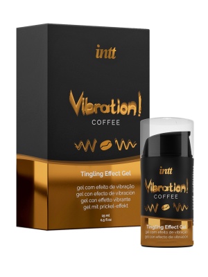 Intt Vibration Coffee - Жидкий интимный гель с эффектом вибрации Кофе, 15 мл