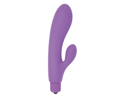 Toyz4Lovers Tiny Rabbit - Вибратор с клиторальным стимулятором, 15х3.5 см (фиолетовый)