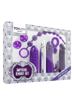 TOY JOY Imperial Rabbit Kit Dark Purple - Большой набор секс игрушек