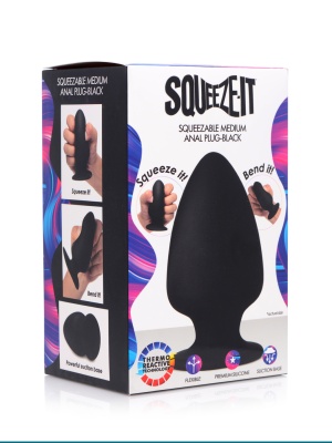 Squeeze-It - мягкая гибкая анальная пробка, M 11х6.4 см 