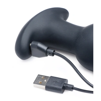 Rimmers Gyro - анальная вибропробка с вращением и дистанционным управлением, 13.7х4 см 