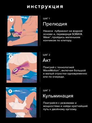 Lelo Soraya Wave - вибратор-кролик с движущимся вагинальным кончиком, 21.8х4.6 см (синий)