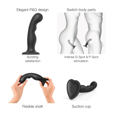 Strap-On-Me Dildo Plug P&G Noir XXL - Фаллоимитатор, 18,5 см (черный)