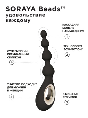 LELO SORAYA Beads - анальные виброшарики, 23,4 см