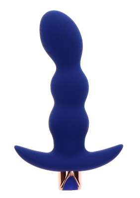 Toy Joy The Risque Buttplug - анальный вибростимулятор с дистанционным управлением, 14.5х3 см (синий)