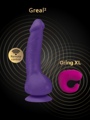 Вибрирующее кольцо и пульт управления Gvibe Gring XL - 2 в 1, 5х3.7 см 