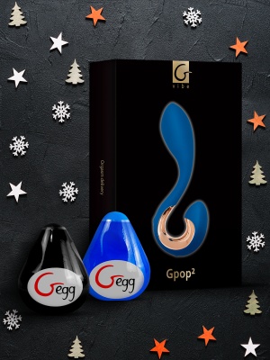 Подарочный набор от Gvibe: вибратор Gpop 2 и яйцо мастурбатор Gegg (2шт)
