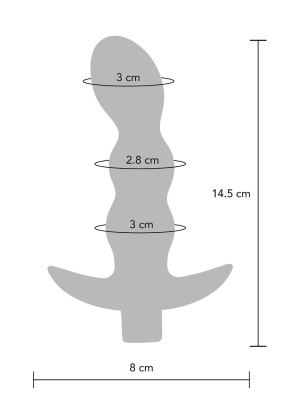 Toy Joy The Risque Buttplug - анальный вибростимулятор с дистанционным управлением, 14.5х3 см (синий)